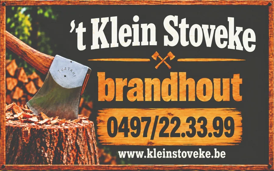 Bord van 't Klein Stoveke: brandhout, 0497/22.33.99, www.kleinstoveke.be